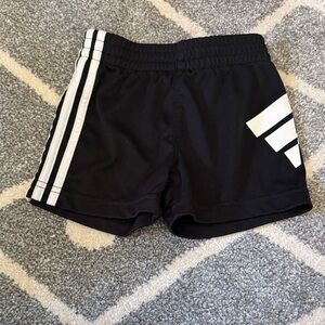 Adidas Baby Black Shorts with White Stripes - Size 3 Months